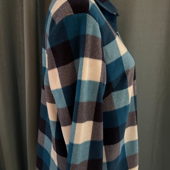 Riders by Lee Women’s Plaid Button Front Shirt Jacket Blue Black Size M - Picture 3 of 5